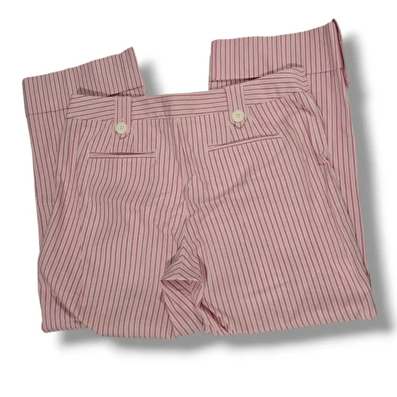 Ann Taylor loft women's pink white striped Capri pants - size 8 - Picture 6 of 11